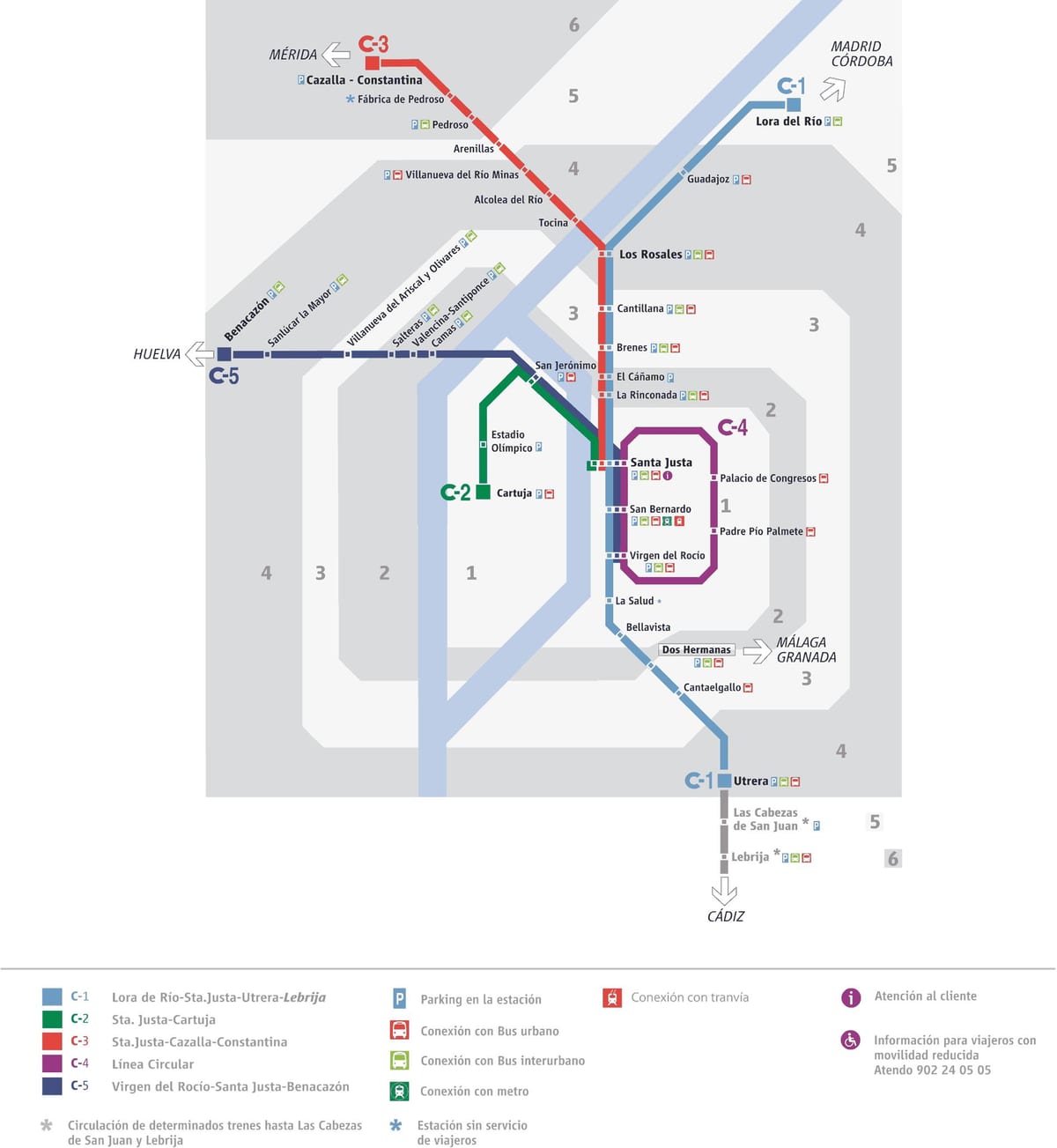 תחנת הרכבת בסביליה מפה
