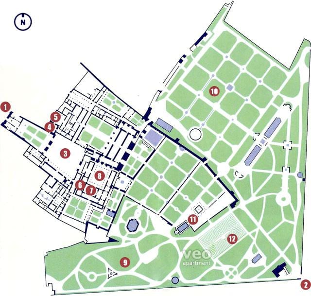 alcazar סביליה מפה