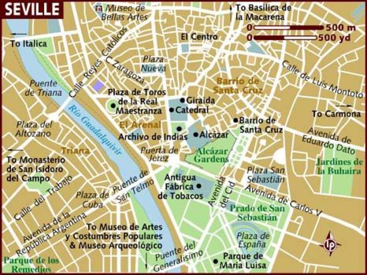 מפה של סביליה שכונות