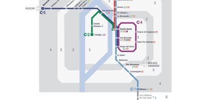 מפה של הרכבת סביליה 