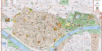 מפה של מרכז העיר סביליה 
